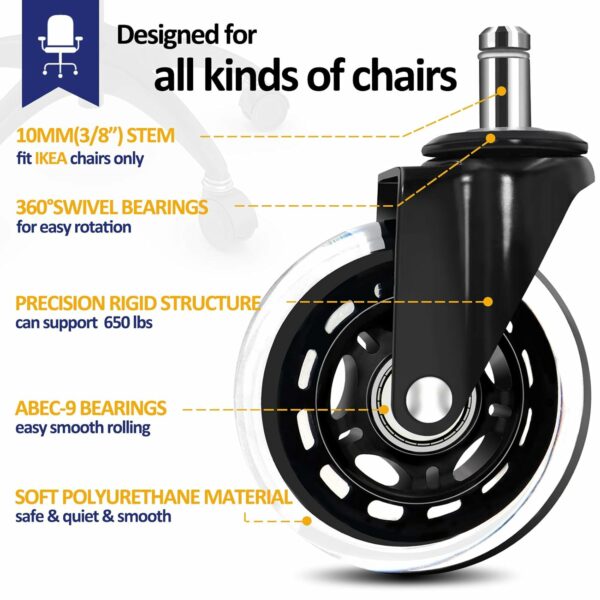 chair caster wheel (3")