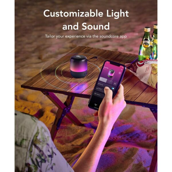 anker soundcore glow mini portable speaker black (a3136011)