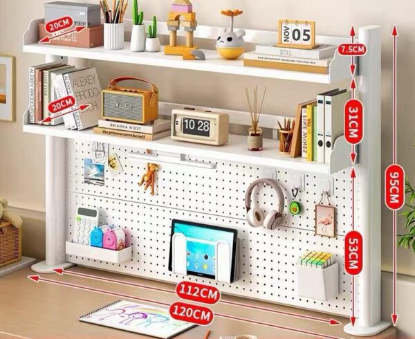 desktop pegboard storage rack