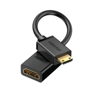 ugreen 20137 mini hdmi male to hdmi female adapter cable 22cm (black)