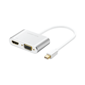 ugreen 20421 mini dp to hdmi + vga converter (silver)