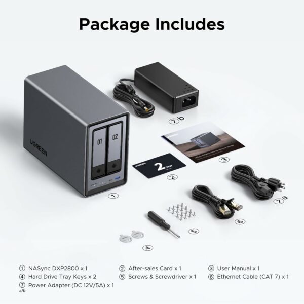 ugreen 25369 network attached storage dxp2800 (diskless) eu