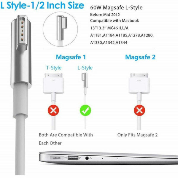 foxconn 1:1 quality 60w magsafe "l" style connector power adapter