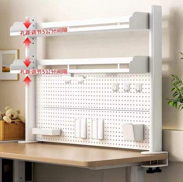 desktop pegboard storage rack
