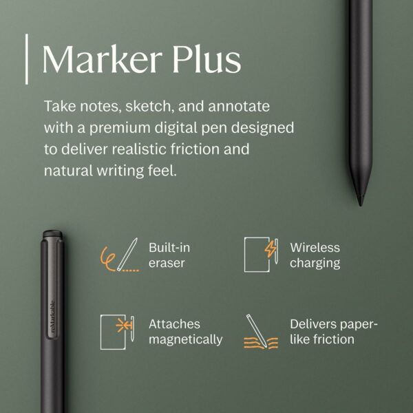 remarkable paper pro move 7.3" paper tablet with marker plus pen