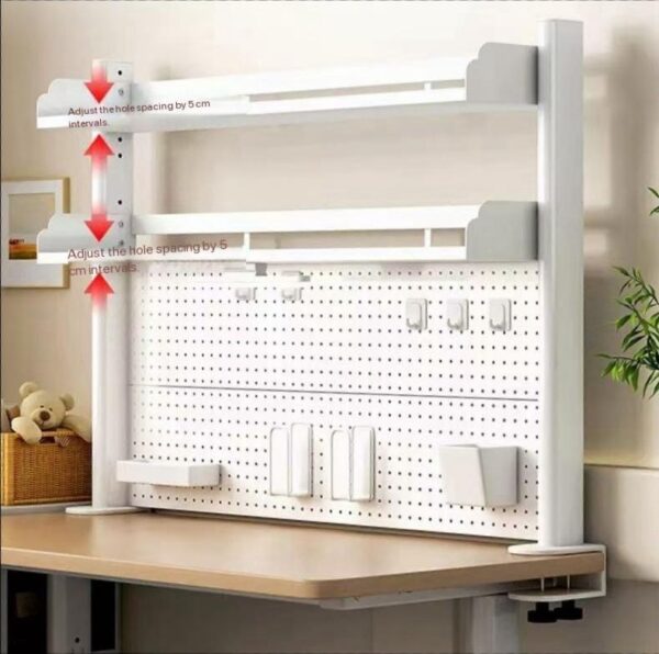 desktop pegboard storage rack