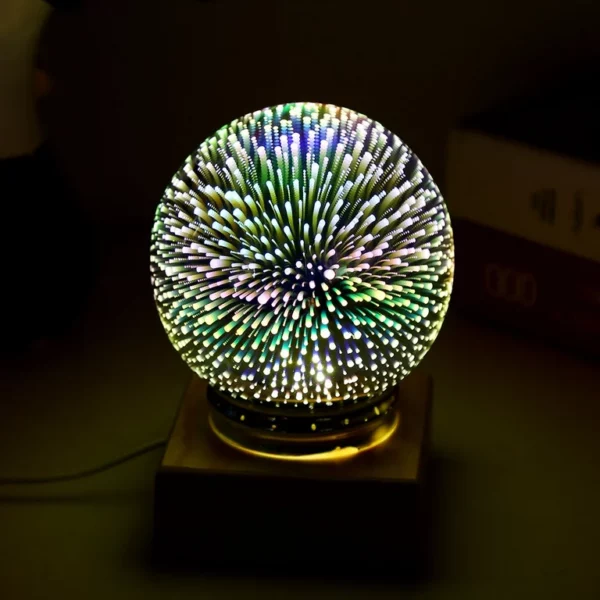 magic fireworks glass night light