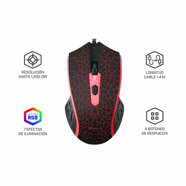 xtrike me backlit wired gaming mouse