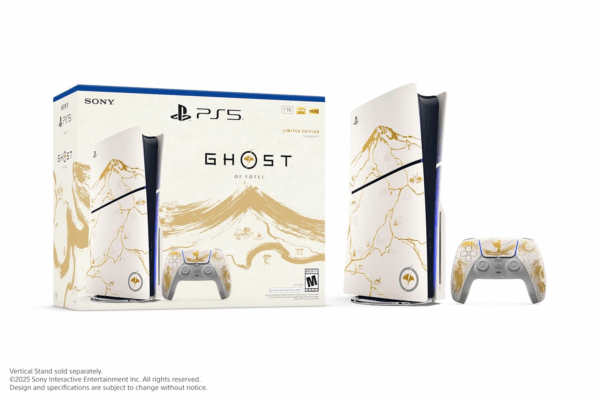 sony playstation 5 slim (with drive) ghost of yōtei gold limited edition bundle