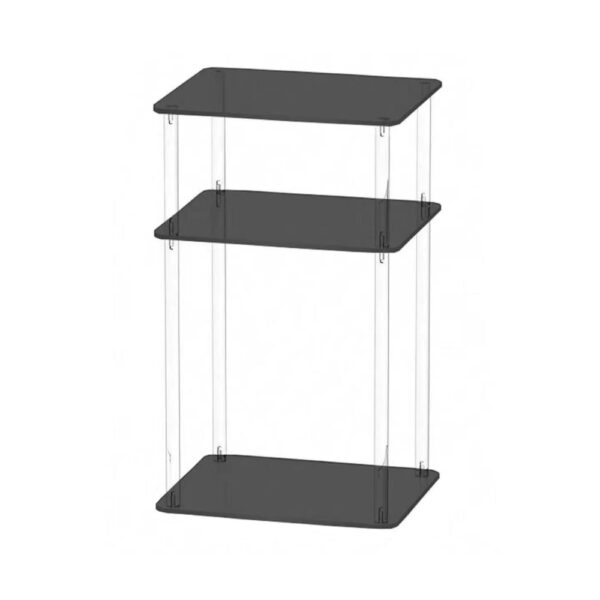 3 tier acrylic side table (black)