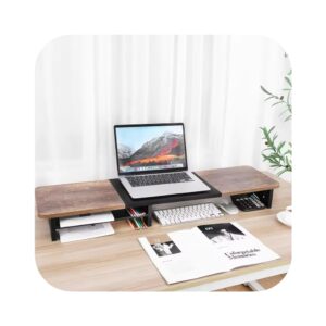 dual monitor premium wooden desk stand