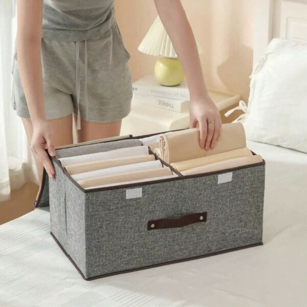 double lid folding storage box