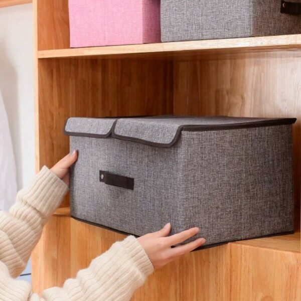 double lid folding storage box