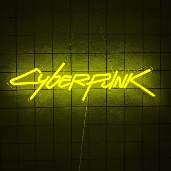 cyperpunk neon sign
