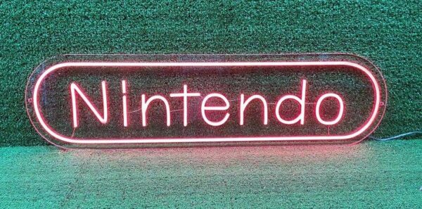 nintendo logo neon sign