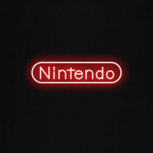 nintendo logo neon sign