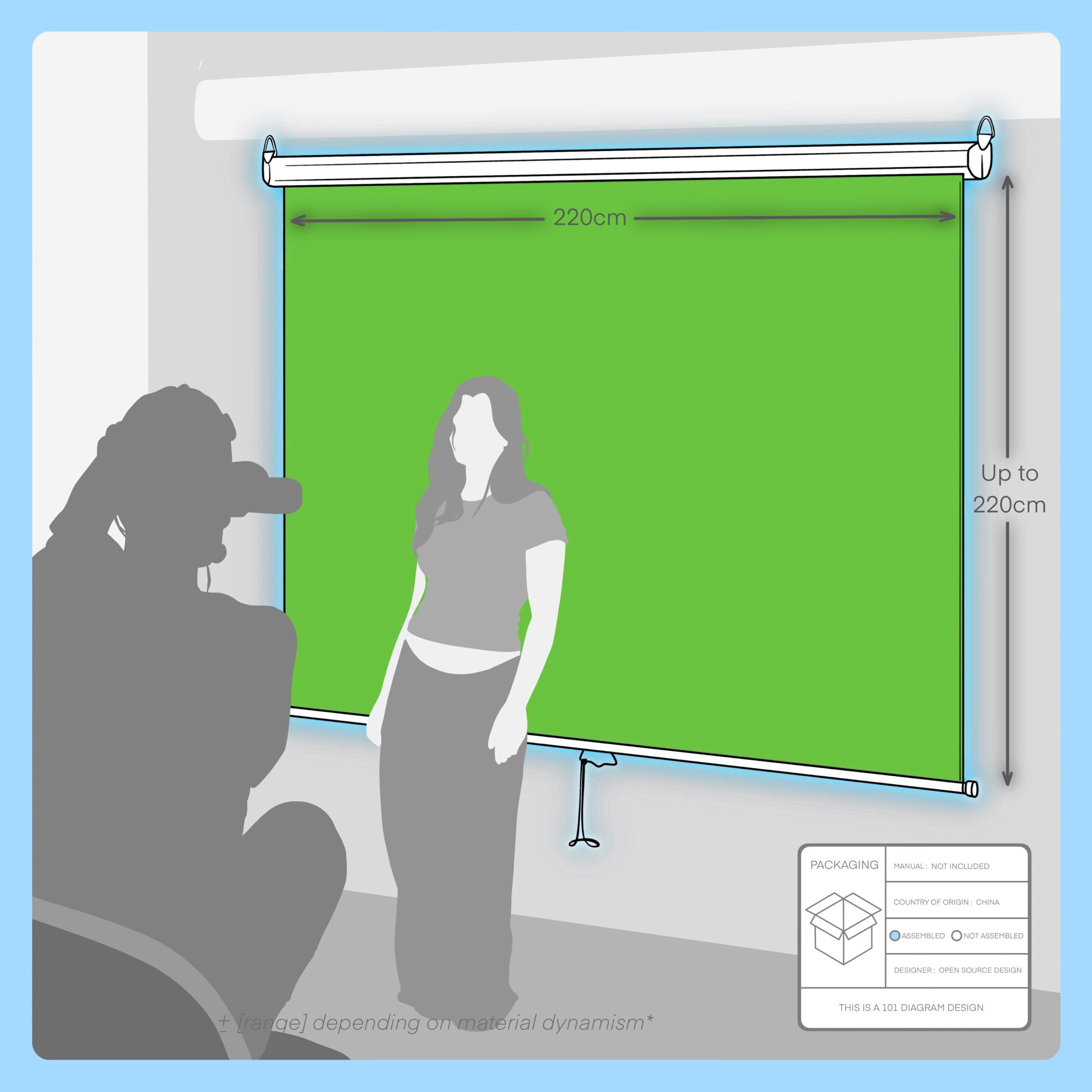 wallmounted green screen