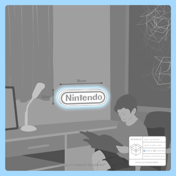 nintendo logo light