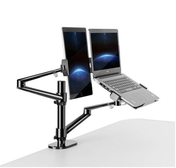 upergo ol 3t dual arm monitor stand swivel adjustable height (black)
