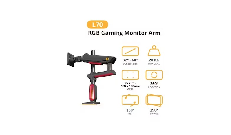north bayou l60 gaming monitor arm desk mount (32" 60") (copy)
