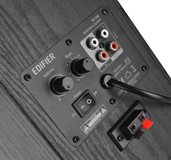 edifier r1100 active 2.0 powered bookshelf speakers (black)