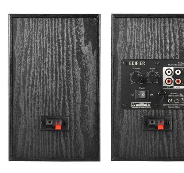 edifier r1100 active 2.0 powered bookshelf speakers (black)