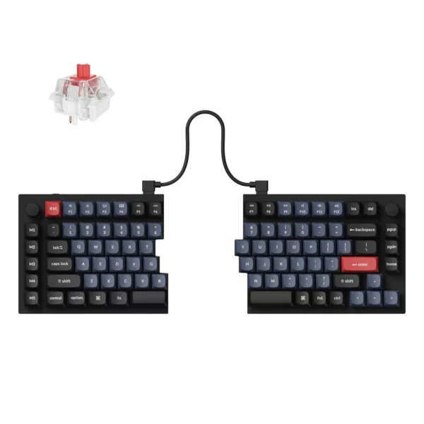 keychron q11 mechanical keyboard (gateron g pro red, carbon black a)