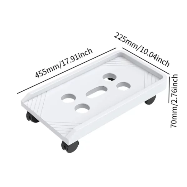 cpu roller stand with wheels (48×6×26 cm, black) (copy)