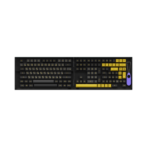 akko keycap set – black & gold hiragana (158 key)