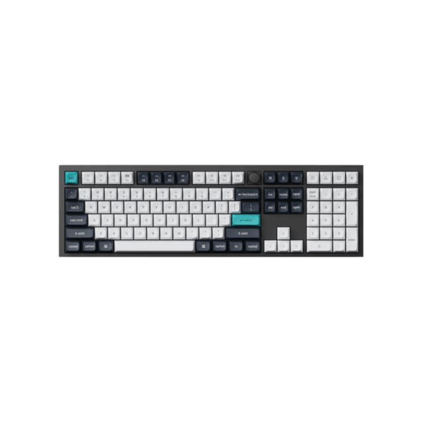 keychron q6 max wireless mechanical keyboard (gateron jupiter banana, carbon black)
