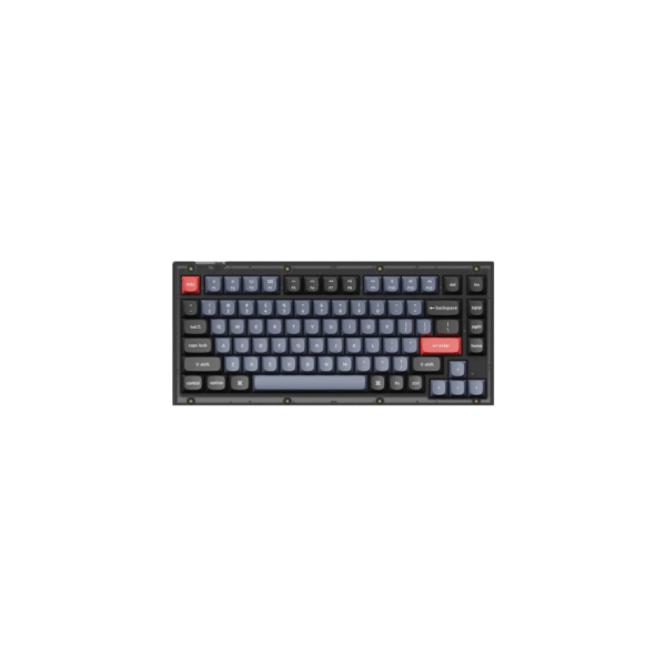 keychron v1 mechanical keyboard (k pro blue, frosted black translucent)