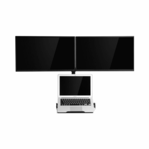 upergo ol 10t aluminum height adjust desktop dual 17 32" monitor holder + 12 17" laptop holder