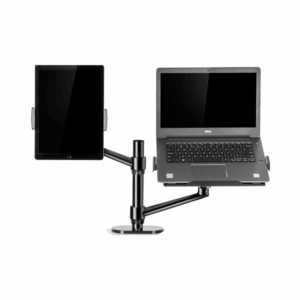 upergo ol 3t dual arm monitor stand swivel adjustable height (black)