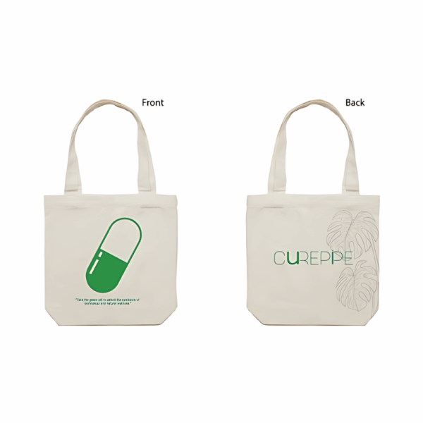 green pills tote bag