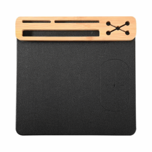 mouse pad with bamboo organizer