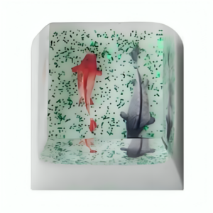 keychron rt 26 elegant goldfish resin keycap
