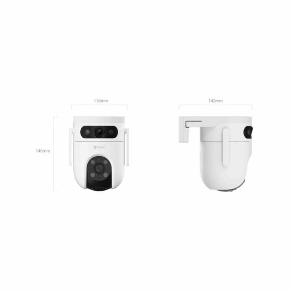ezviz h9c 3k dual lens pan & tilt wi fi outdoor camera (5mp)