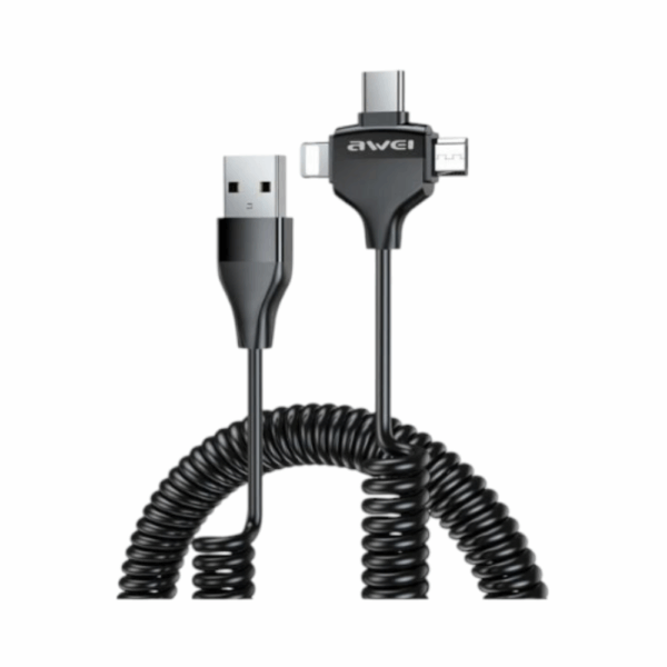 awei 3in1spring mobile cable (cl 205)