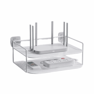 wall mounted router storage rack