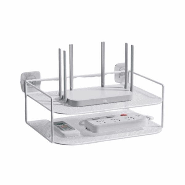 wall mounted router storage rack