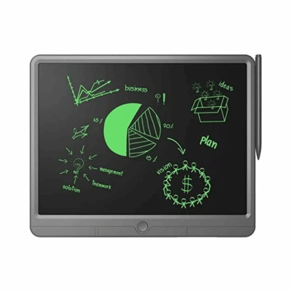 green lion lcd digital writing pad 15" gray (gnwpad15gy)