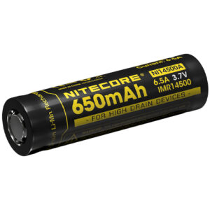 nitecore imr14500 650mah rechargeable 14500 battery