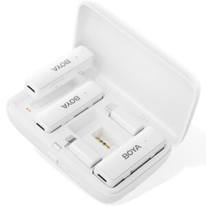 boya boyalink all in one design wireless microphone system (white)