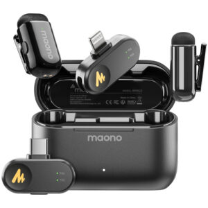 maono wave t1 mini wireless microphone (type c / lightning plug)