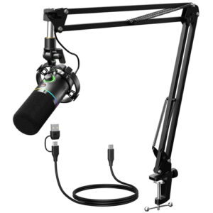 maono pd200x usb/xlr dynamic microphone (boom arm bundle)