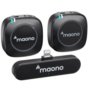 maono wm820 b2 wireless lavalier microphone (lightning)