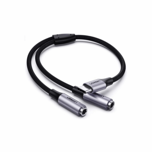 ugreen 30732 usb c male to 2*3.5mm female auxiliary stereo y splitter audio cable 25cm