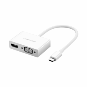 Ugreen - 30843 USB Type C to HDMI + VGA Converter (White)