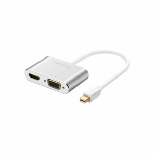 ugreen 20421 mini dp to hdmi + vga converter (silver)
