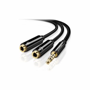 ugreen 30620 3.5mm male to 2 female audio cable abs case (black)